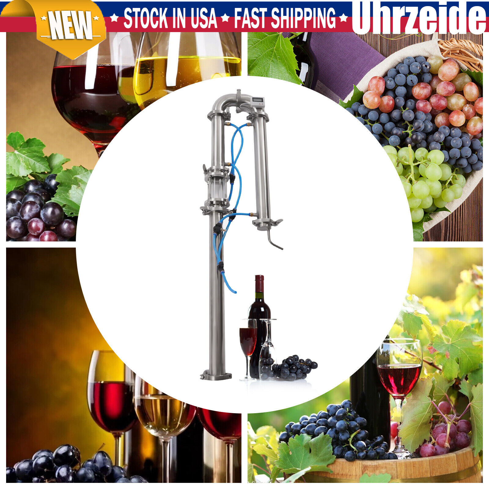 2"inch Stainless Still Moonshine Reflux Distilling Column Brew Wine Making Tool
