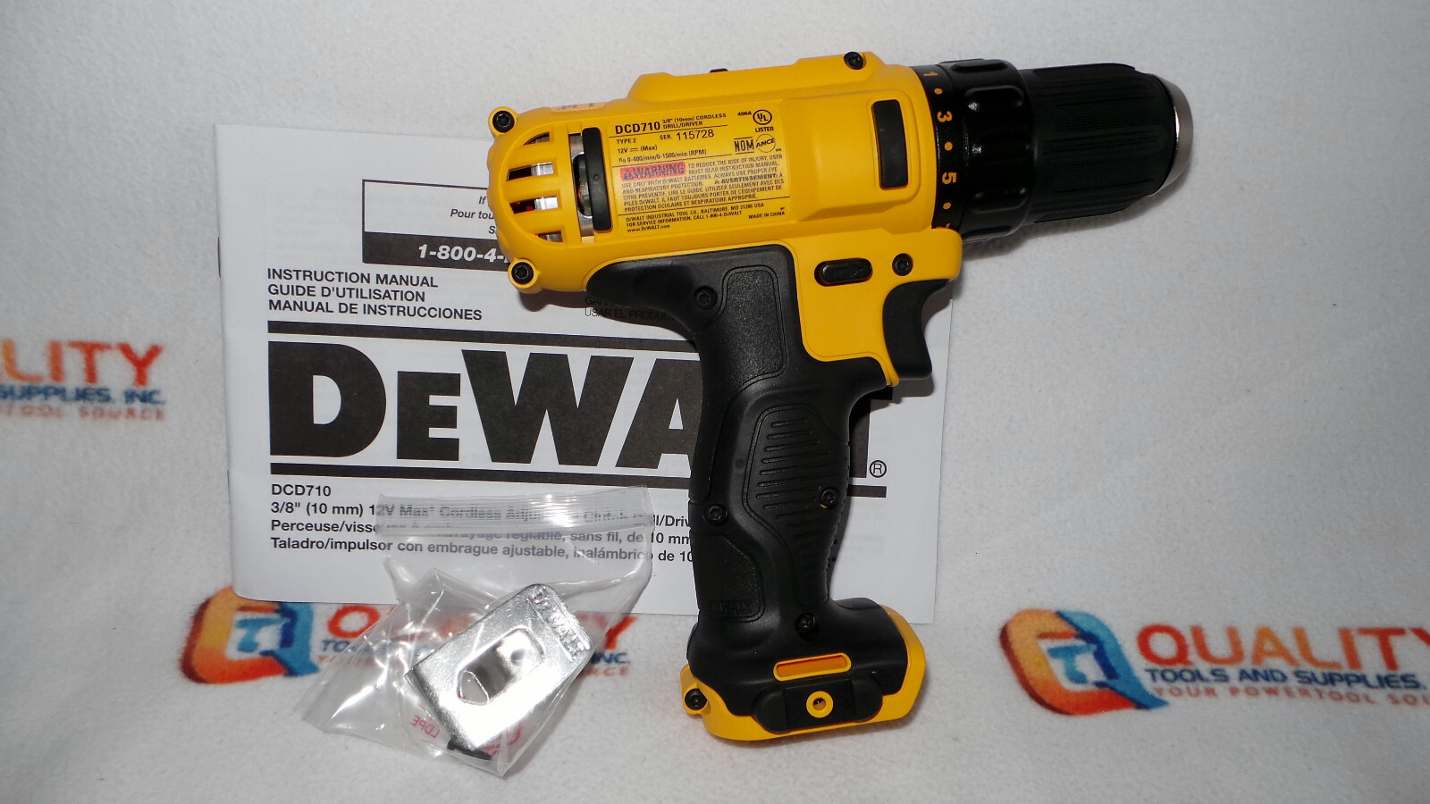 New Dewalt DCD710 12V Max Lithium-Ion 3/8" Drill/Driver - Bare Tool