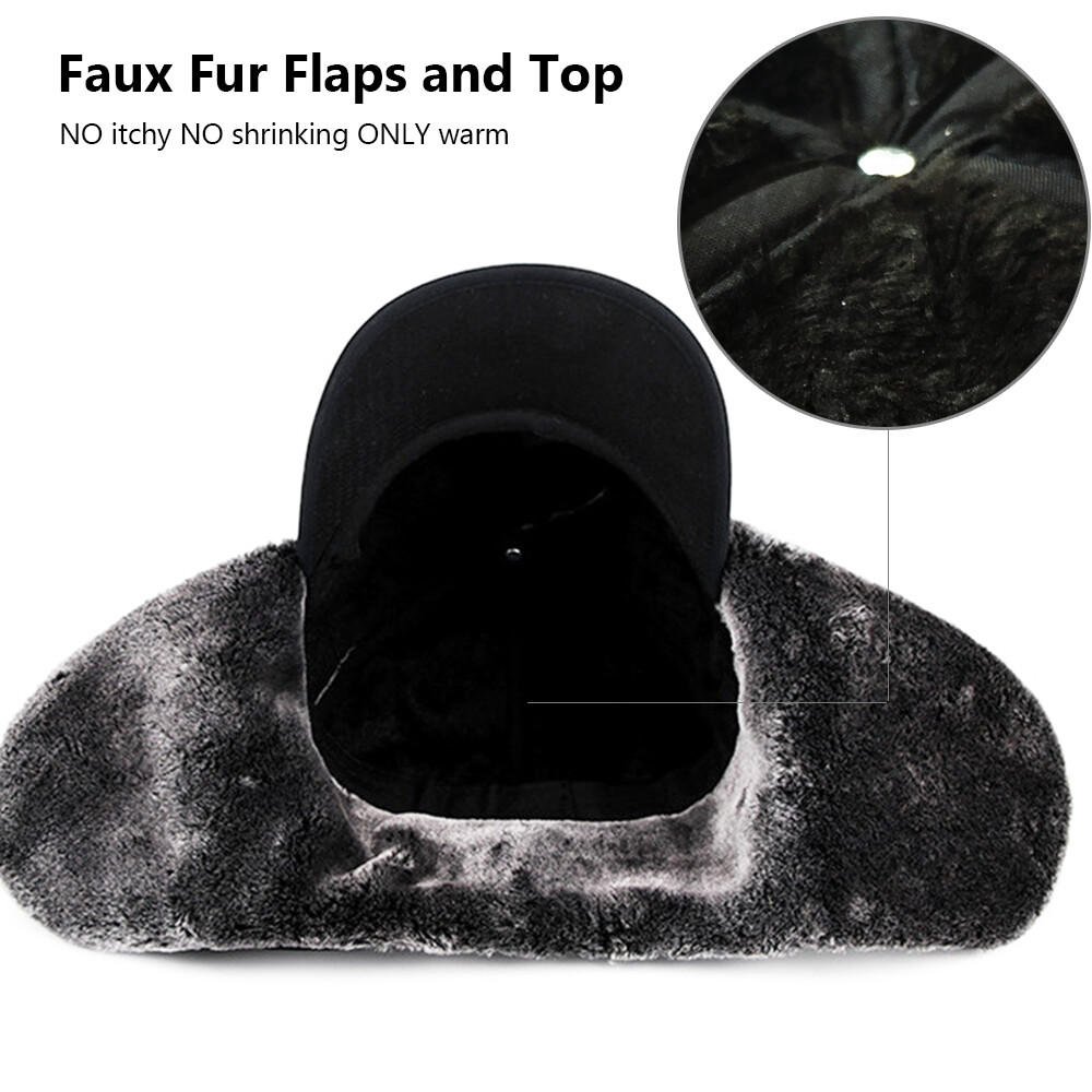 Men Winter Trapper Hat Ear Flap Face Mask Aviator Ushanka Warm Windproof Cap