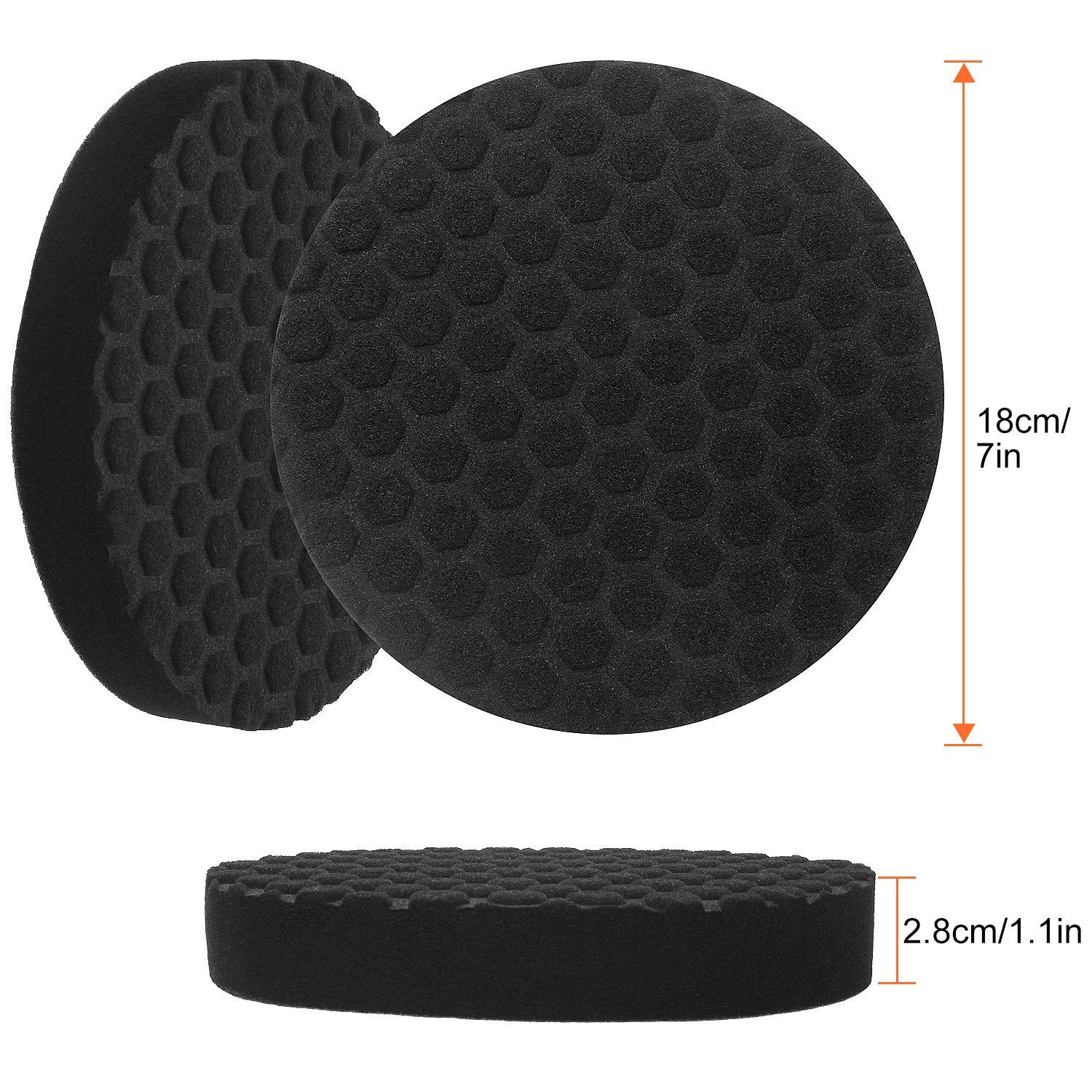 LANIAKEA 5 Pcs 7 Inch Buffing Pads, Polishing Pads Kit 180mm Pad...