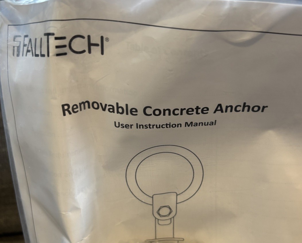 FallTech Removable Concrete Anchor O Ring Connection Point 360 Degree Swivel7446