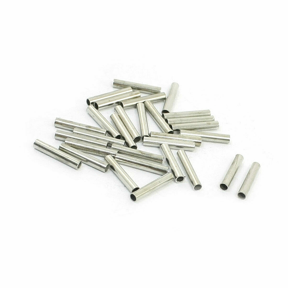 30Pcs Crimping Type Non-insulated Pipe Bare Terminal Connector for 18AWG Wire✦KD