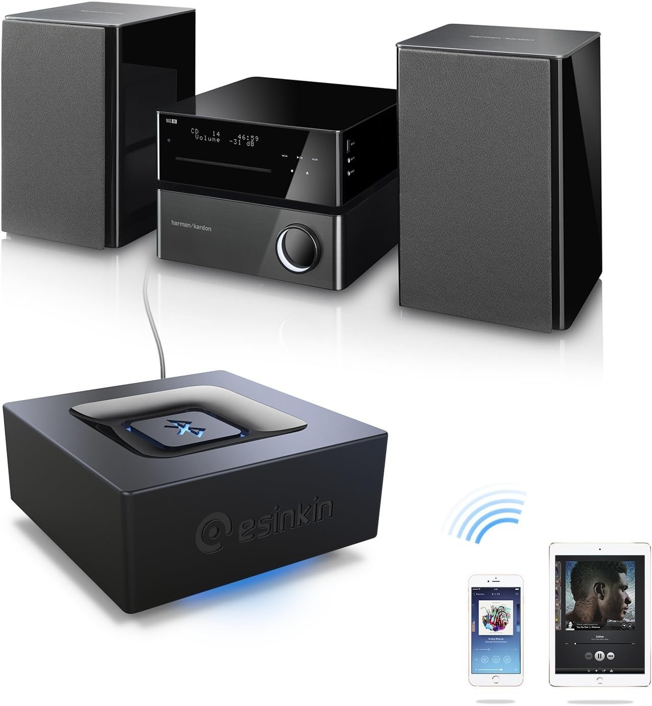 Versatile Bluetooth Audio Receiver for Easy Wireless Connection - 30-40 ft Range