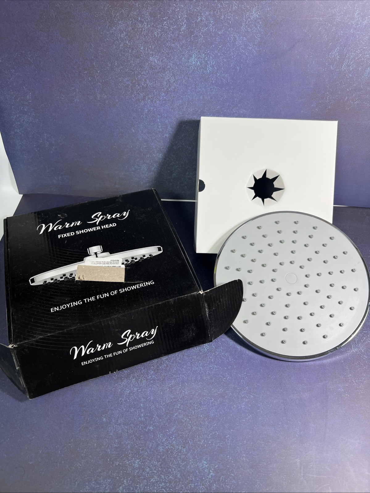 Warm spray fixed showerhead chrome 9 inches  round