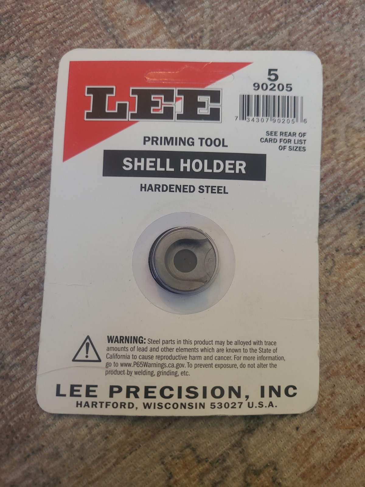 LEE 90205 Hand Priming Tool Shell Holder #5 New in Package #90205
