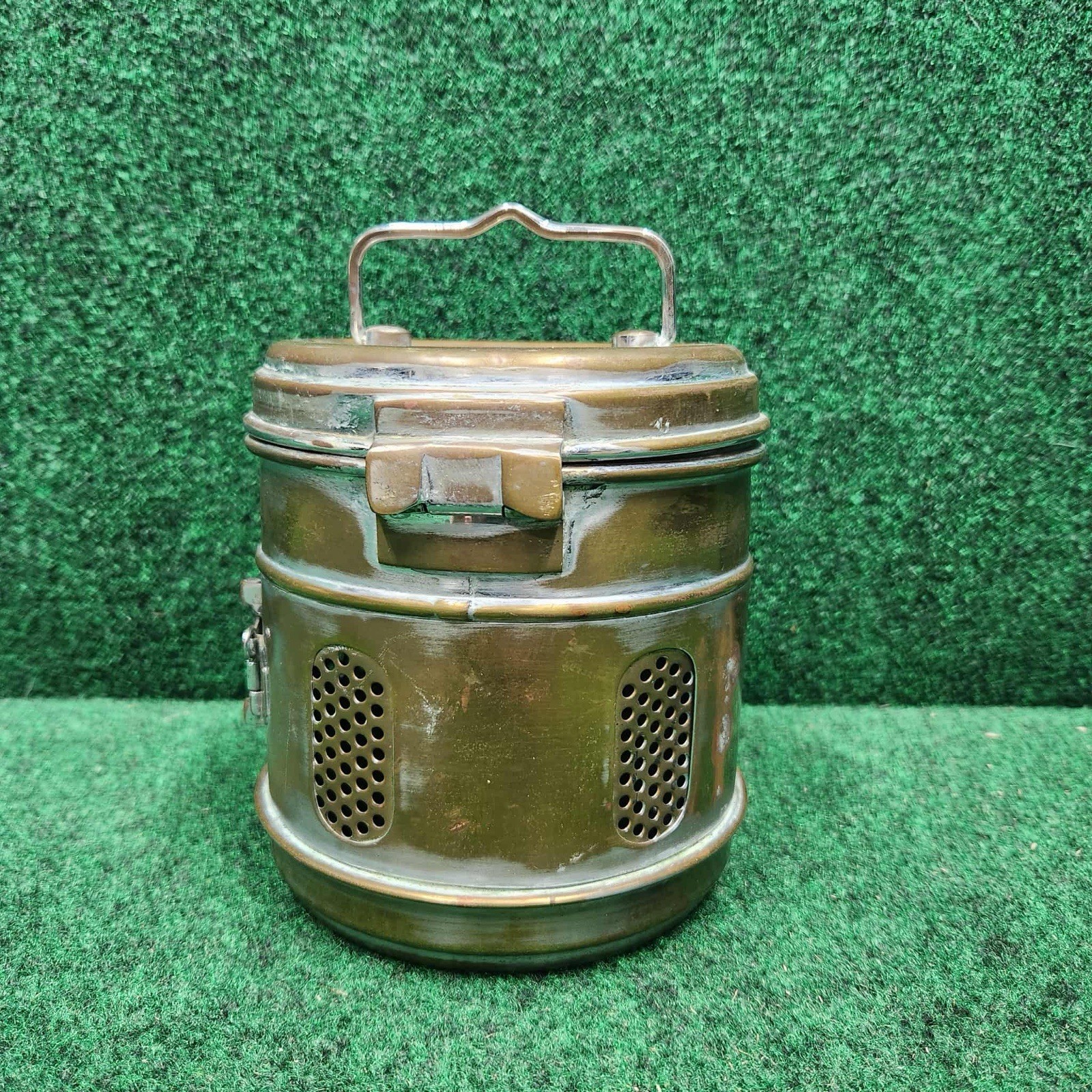 Vintage Medical Surgical Sterilizer Brass Pot Container - Small