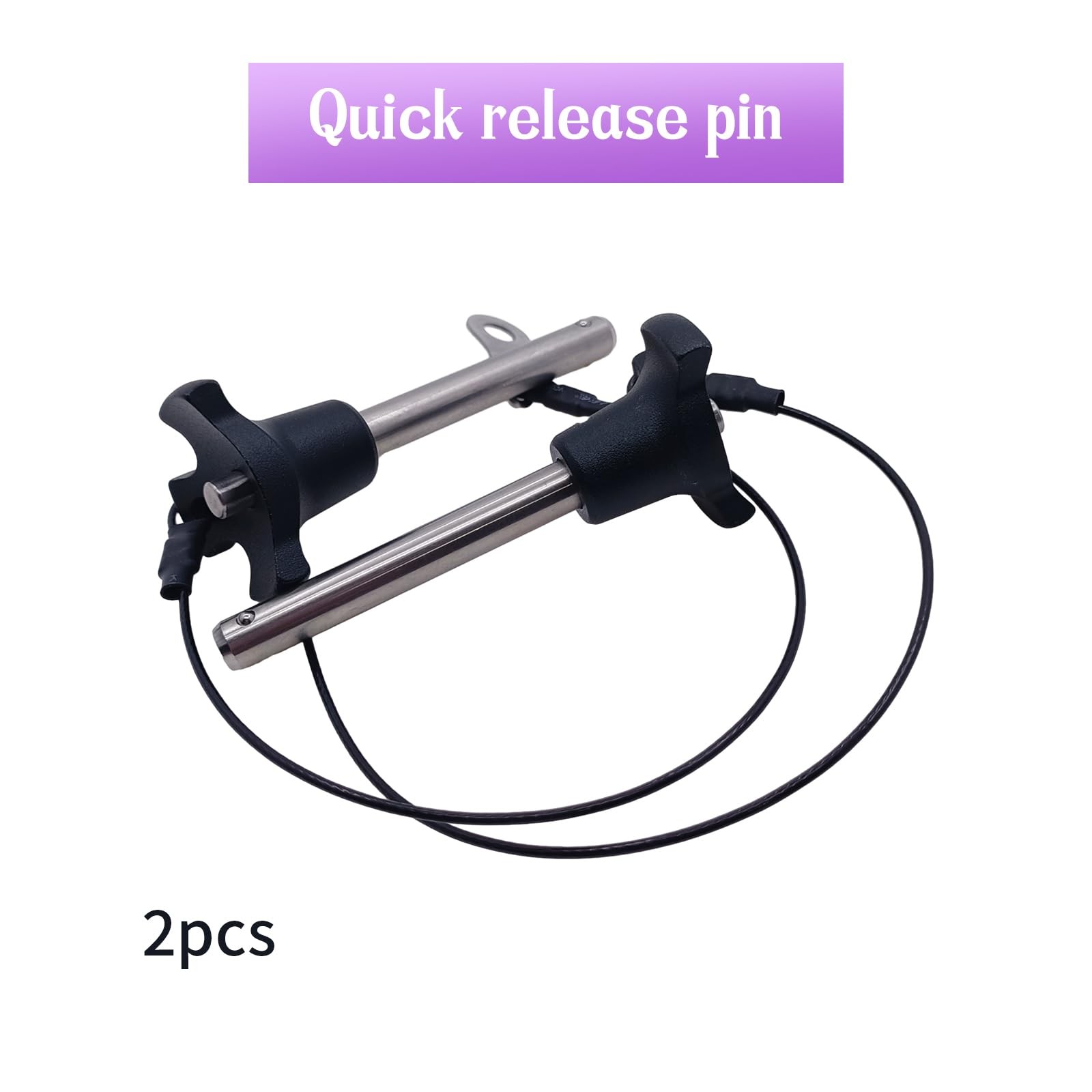 2 PCS Triangular Cap Ball Locking Pins 304 Stainless Quick Release 24.5cm