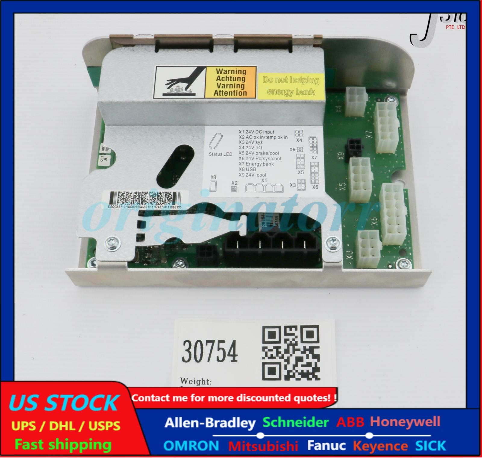 30754 ABB DSQC662 POWER DISTRIBUTION UNIT, 3HAC026254-001 US Free TAX