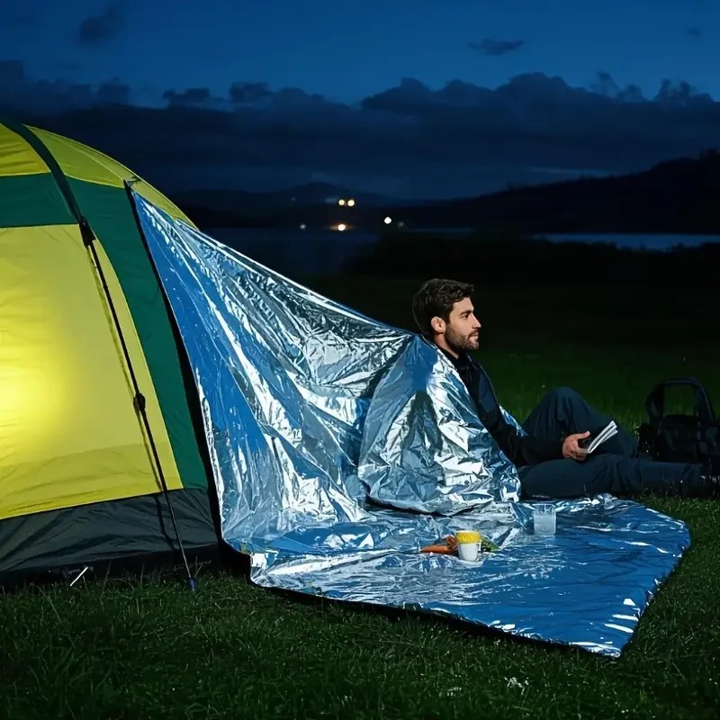 2PCS Emergency Survival Blanket Thermal Camping