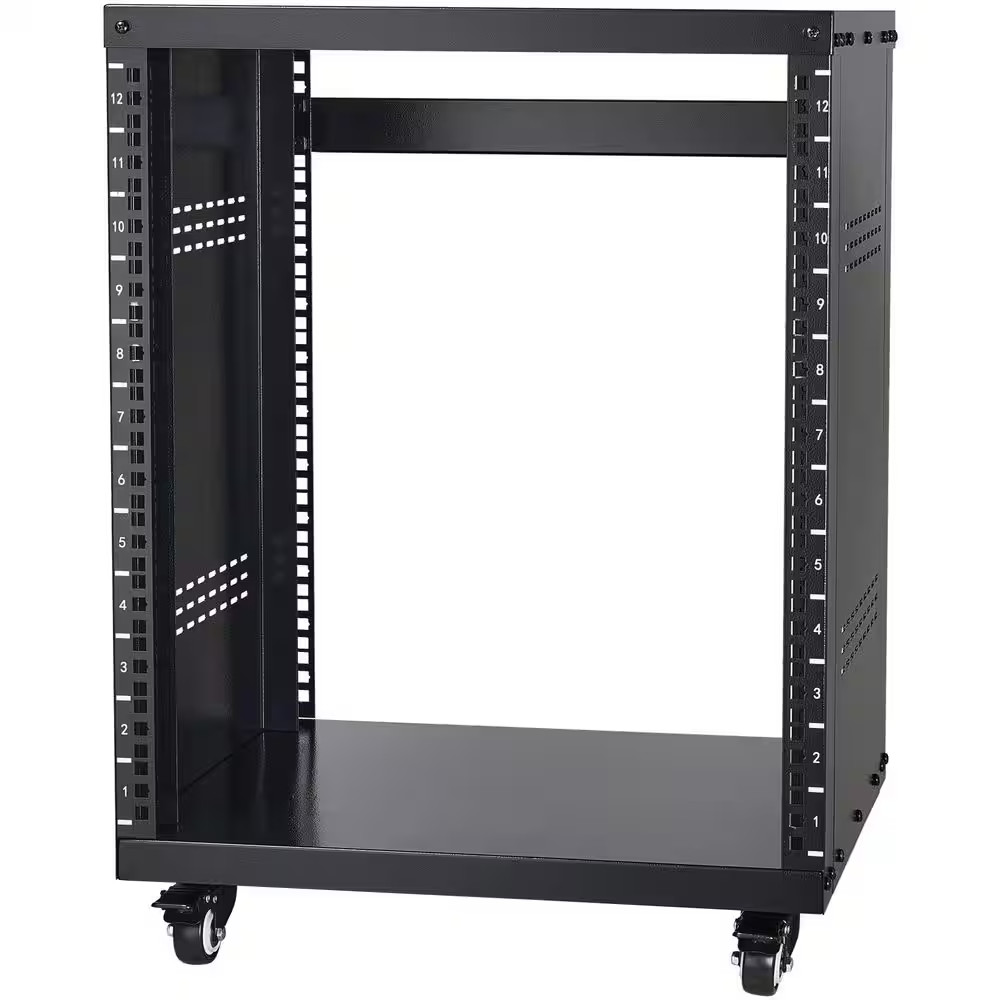 12U AV Rack Stand Steel 20.1 X 27.6 X 20.1 In. Network Stereo Recording Studio R