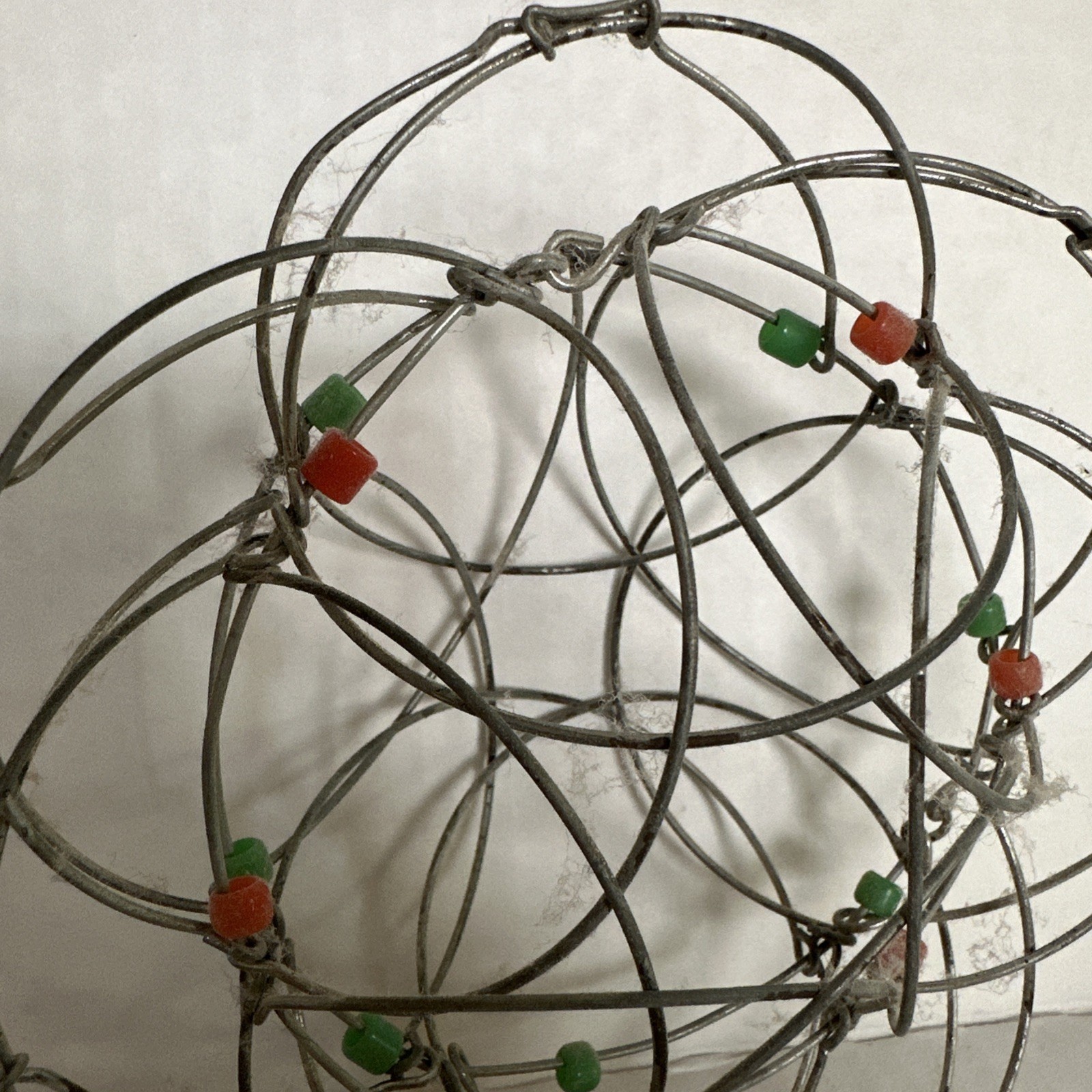 Mandala Folding Silver Wire Meditation Aid Fidget Puzzle Green Beaded