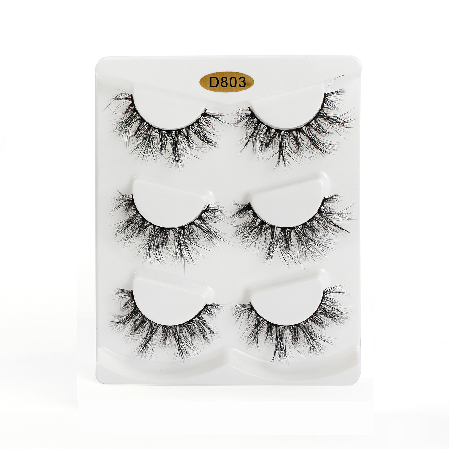 3 pairs of lashes high quality natural mink style eyelash hot selling 15mm long