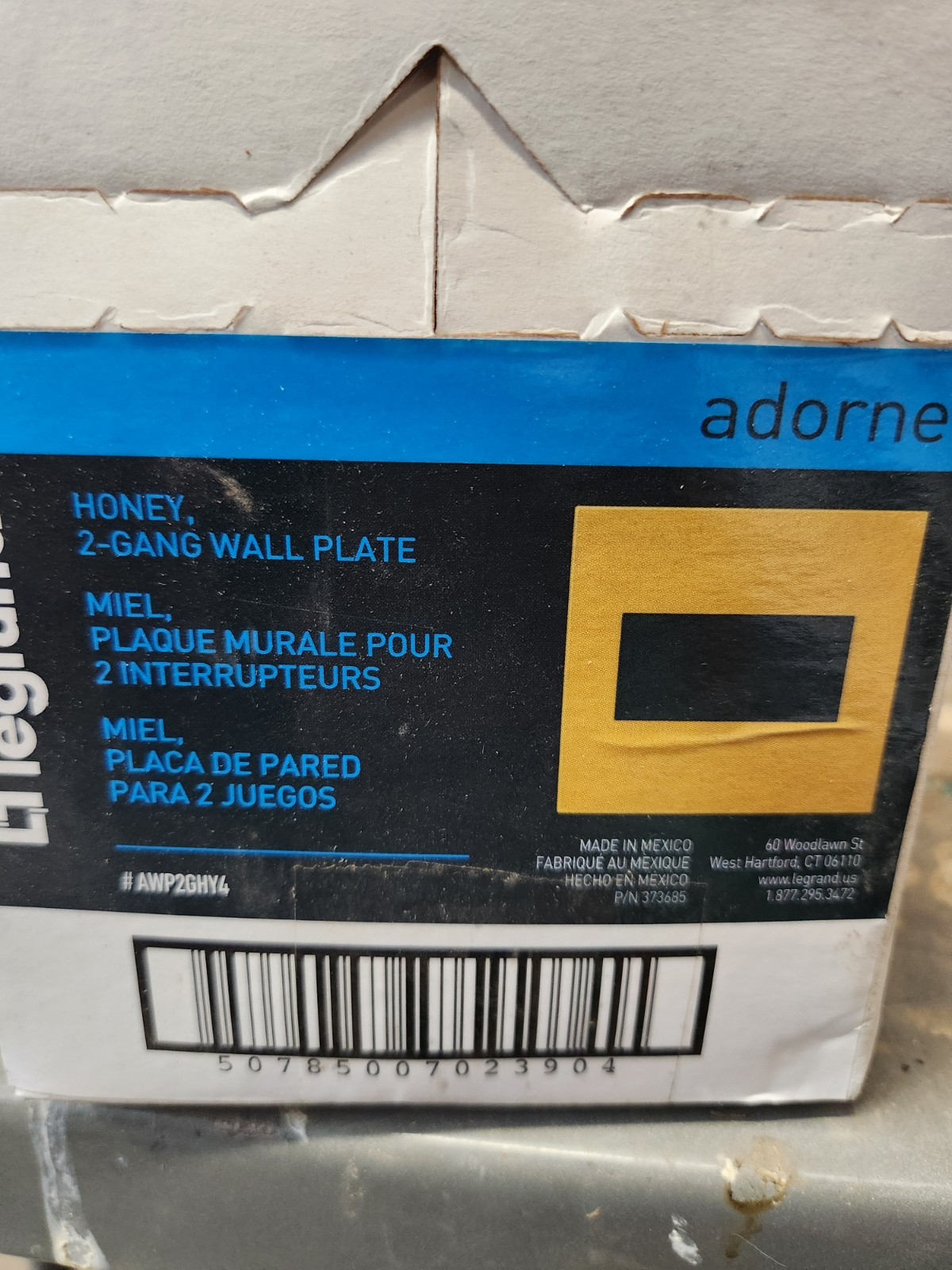 4 Pack Legrand Adorne Honey 2- Gang Wall Plate New