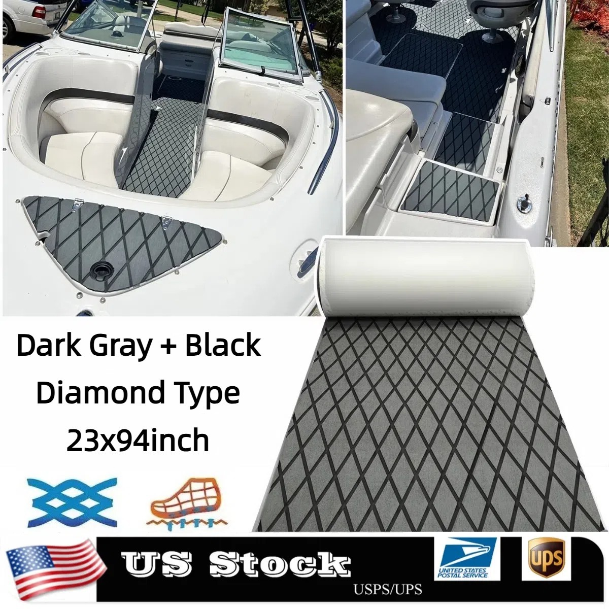 Diamond Blocks EVA Foam Boat Flooring Faux Teak Marine Yacht Decking Sheet Mat