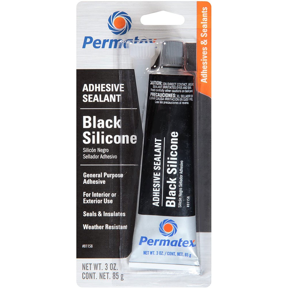 Permatex Gasket Sealant 81158; Black RTV Silicone 3 oz. Squeeze Tube