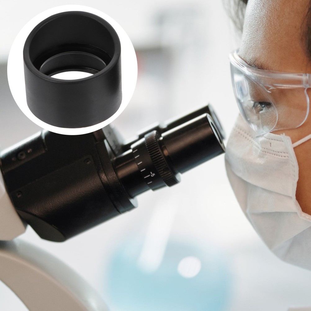 2 Pcs Microscope Goggles Rubber Eye Cup Soft Eyepiece Shield