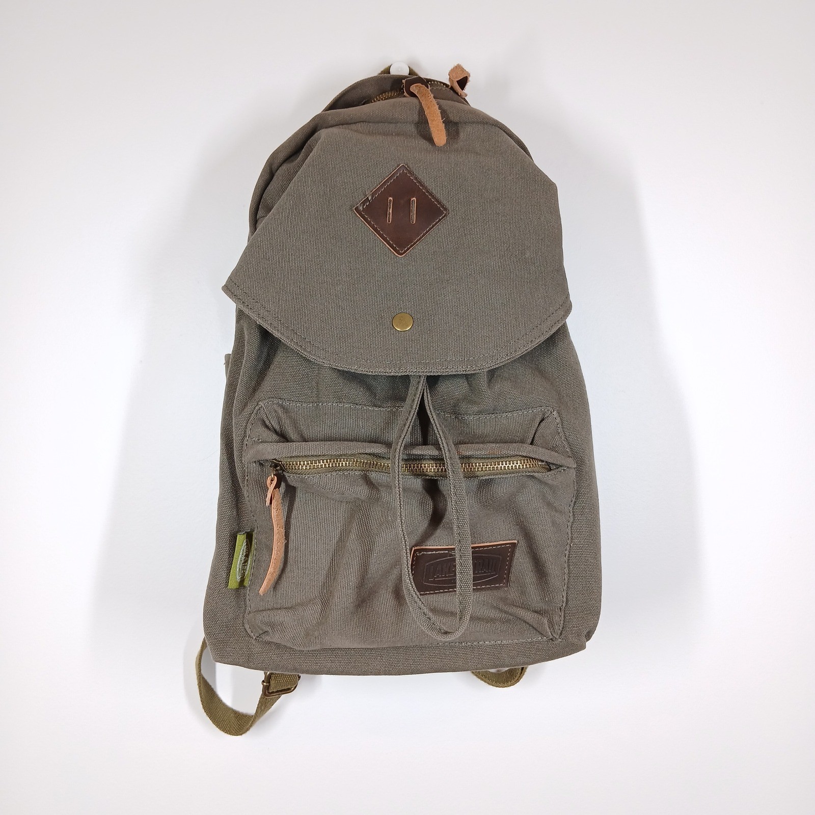 Lake And Trail Backpack Women Canvas Olive Gay Utility Gorpcore Outdoor