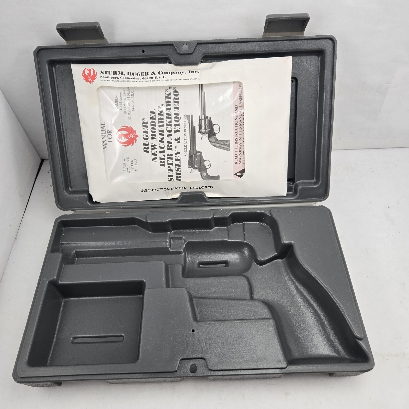Used Ruger New Model Blackhawk / Super Blackhawk Case Box Plastic Gray