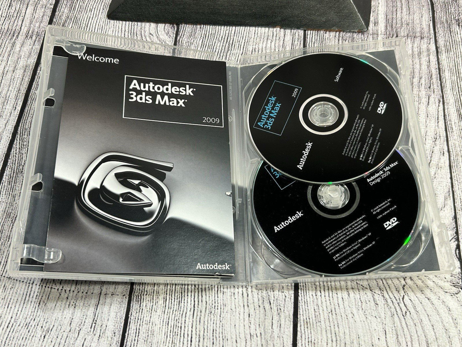 Autodesk 3ds Max 2009 Software Box & Discs PC 3D Modeling No Product Key
