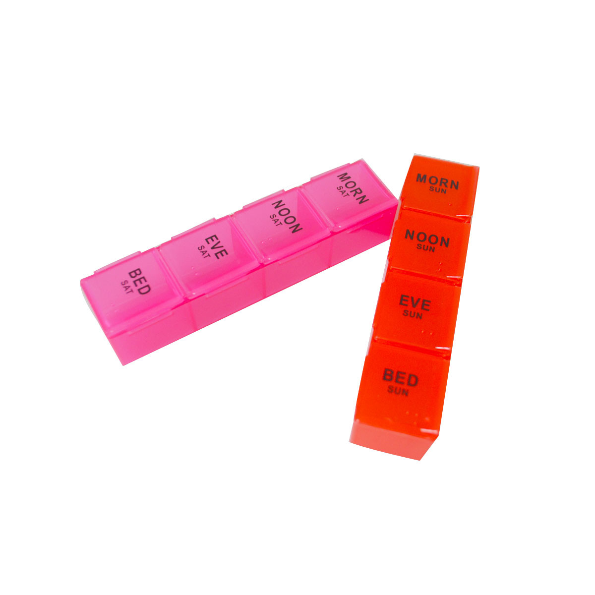 1 Portable Pill Box With 28Compartments Weekly 7Days Medicine Storage Container