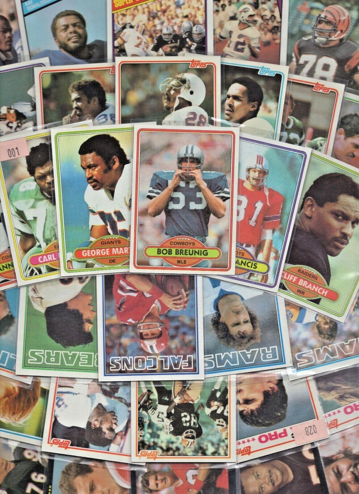 NFL Single Trading Cards 1980s