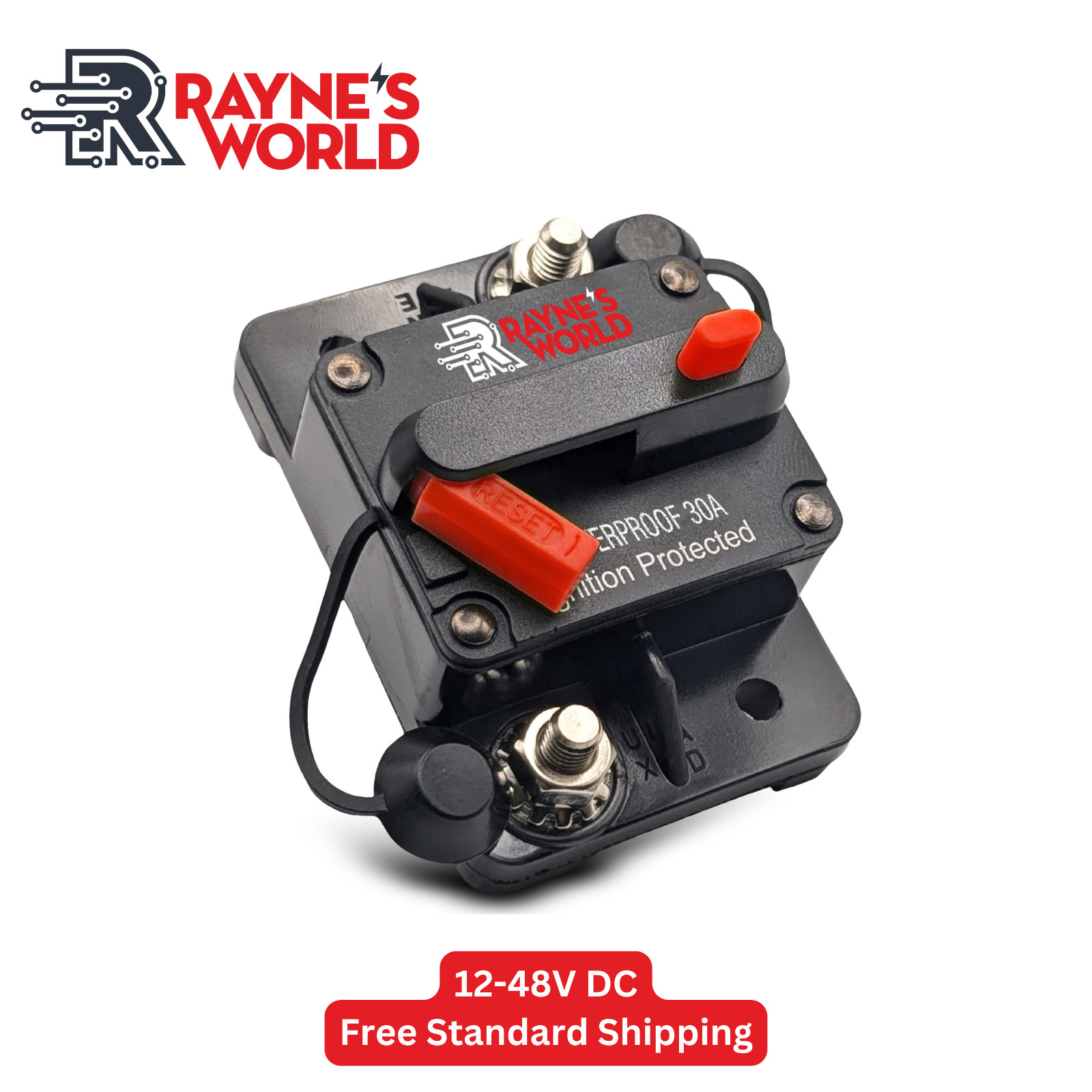 30A-300A Amp Waterproof Circuit Breaker Auto/Marine/Solar 12-48V DC Manual Reset