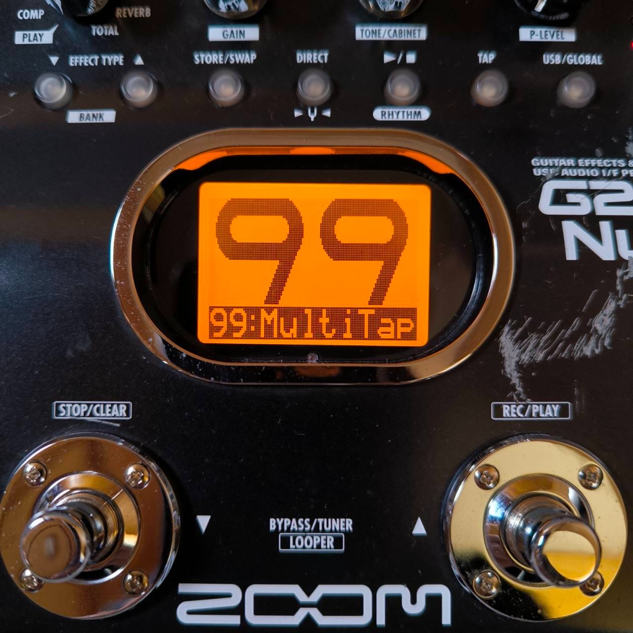 Zoom G2.1Nu Guitar Multi-Effects Pedal and USB Audio Interface Unit w/AC Adapter
