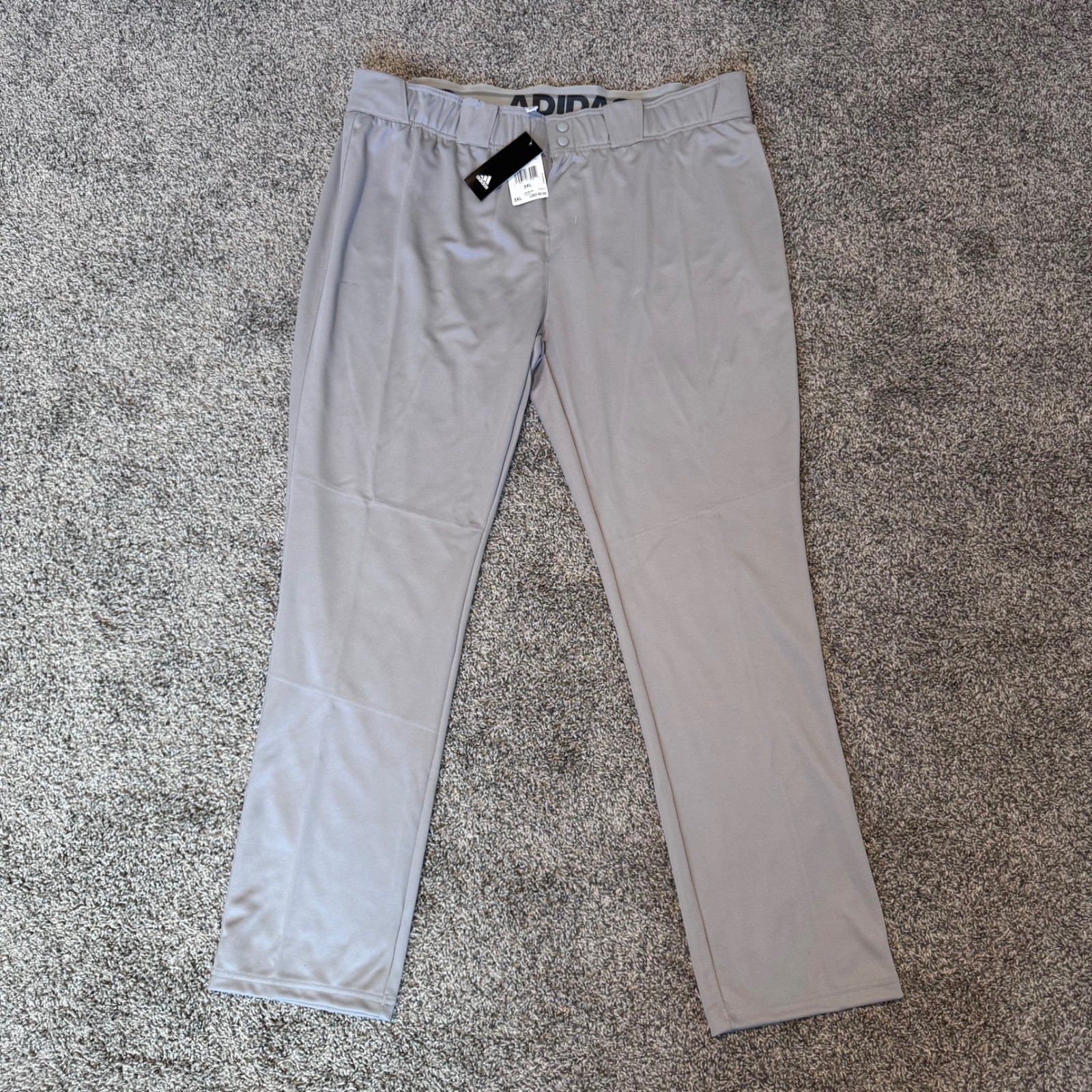 NWT $50 Adidas Icon Pro OHP Gray Baseball Pants Men's Size 3XL GQ9217