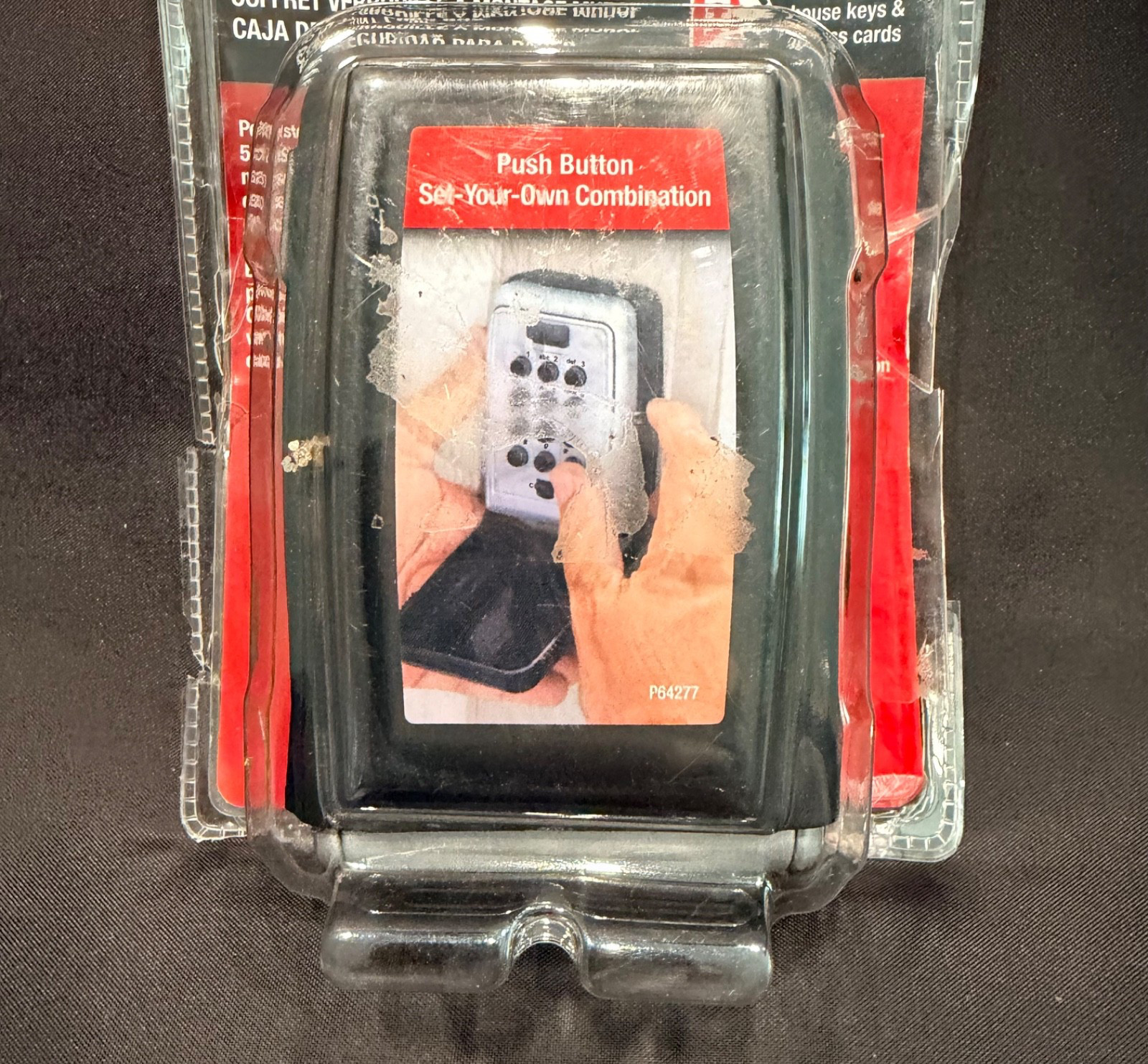 MasterLock Wall-Mount Lock Box Push Button Set Your Own Combo BLK 5423D NEW Open
