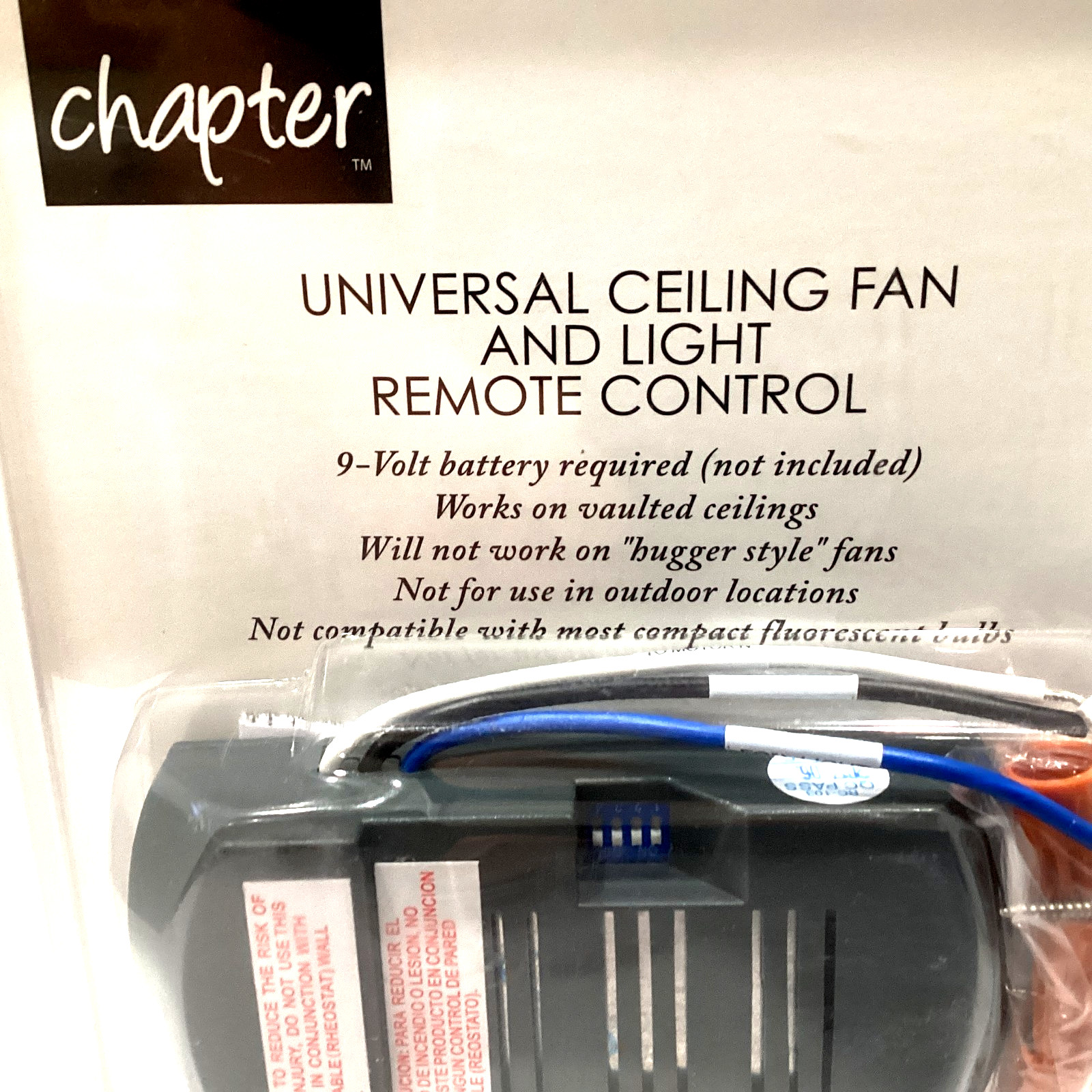 NEW CHAPTER UNIVERSAL CEILING FAN & LIGHT REMOTE CONTROL