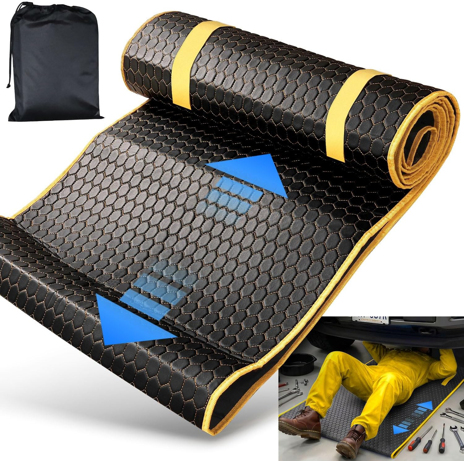 Magic Rolling Creeper Mat – Portable Low Clearance Mechanics Mat, Foldable Garag