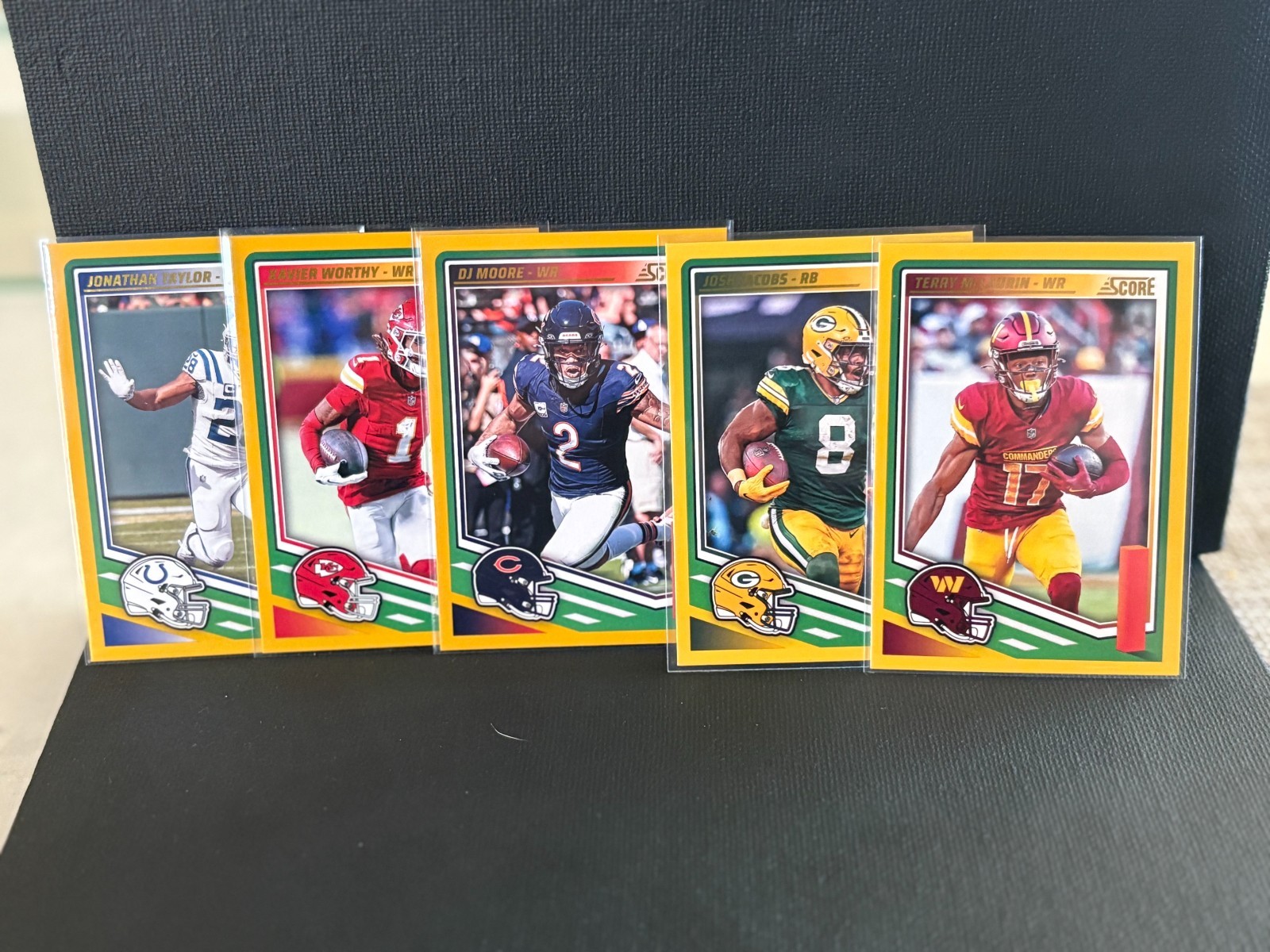 Free Shipping & Bulk Savings 2025 Score Football Gold Singles Vets & Rookies