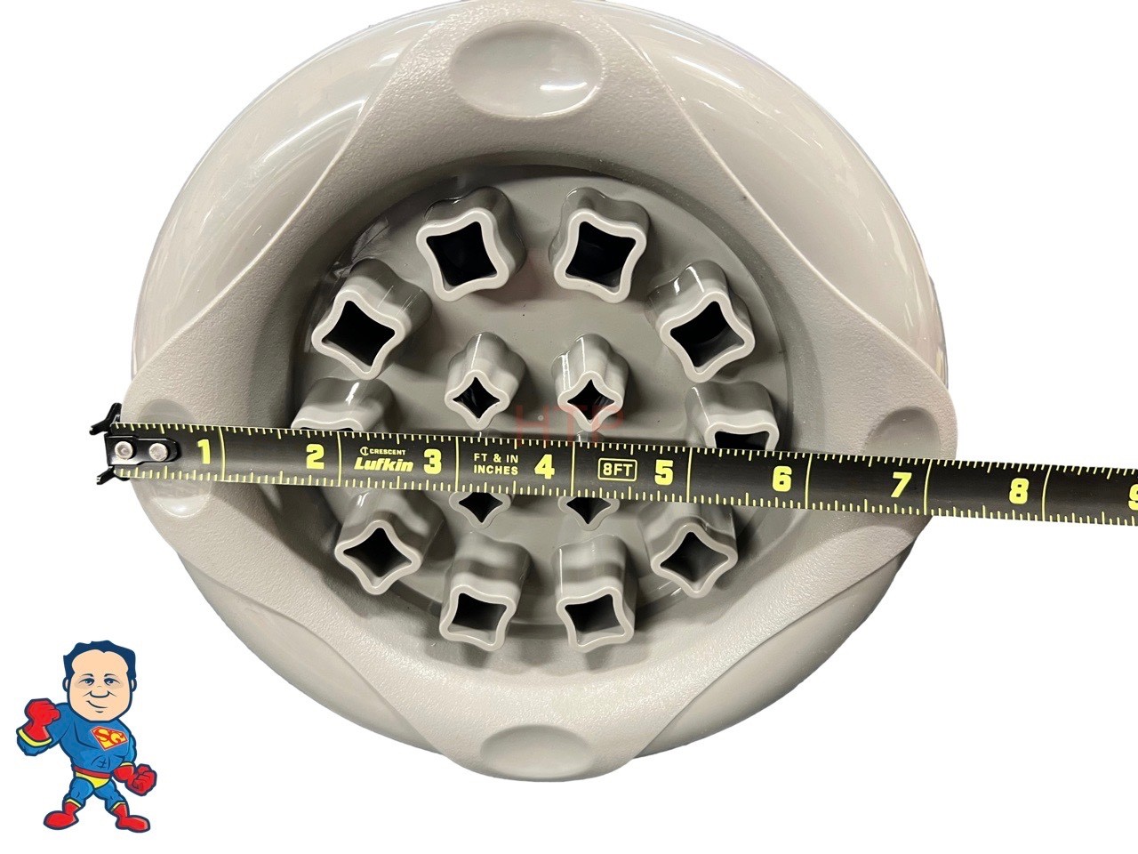 7 3/8" Face Diameter Crossfire Jet Gray Smooth Threaded In the back Master Spa