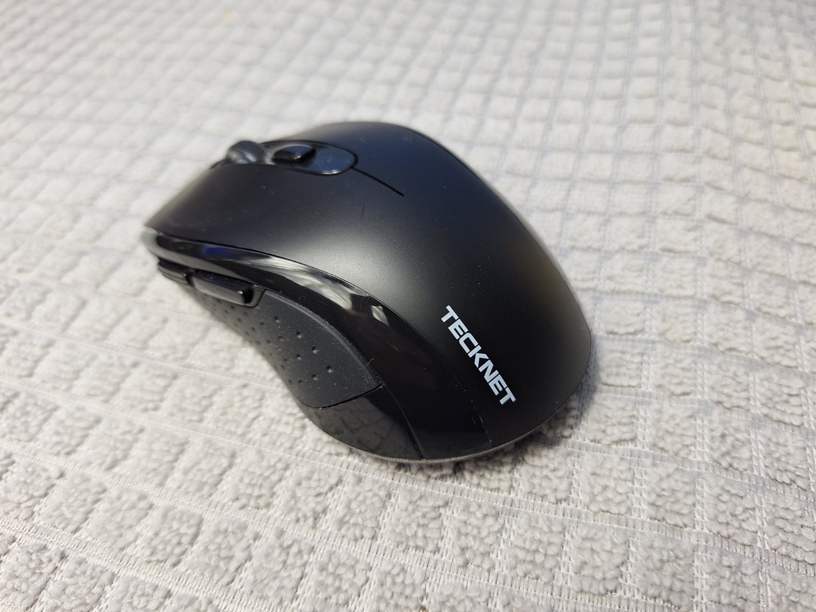 Portable Tecknet Bluetooth 2.4G Wireless Mouse 4800 DPI Black Computer Mouse