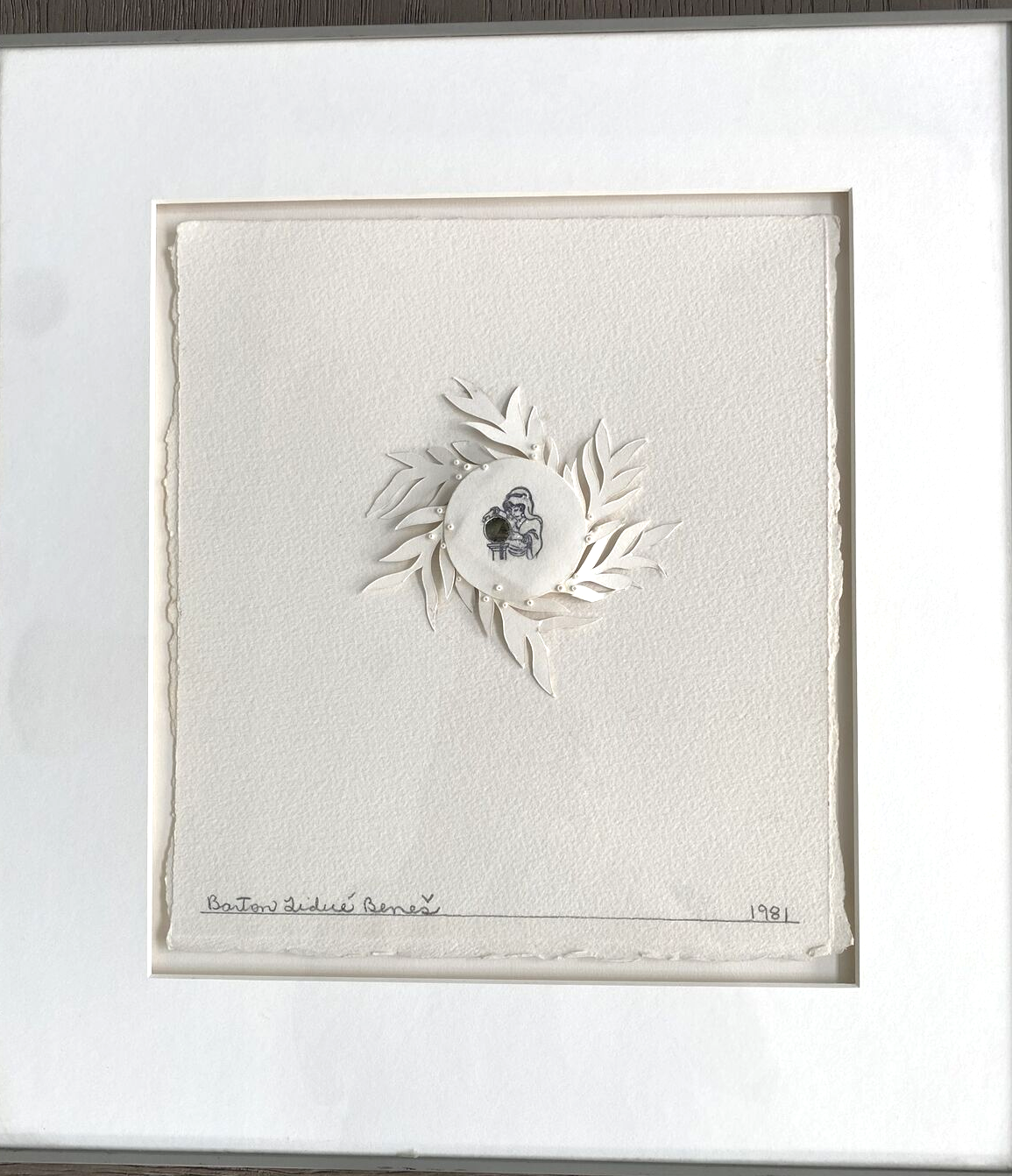 Barton Lidice Benes Signed 1981 Mixed Media 3D Art - Paper Money