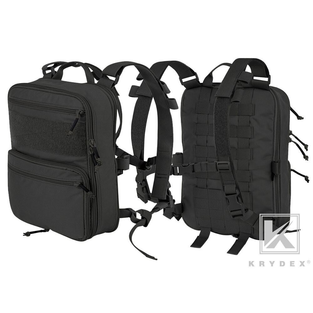 KRYDEX 23L D3 Flatpack Tactical Expandable Backpack MOLLE/PALS Travel Bag Black