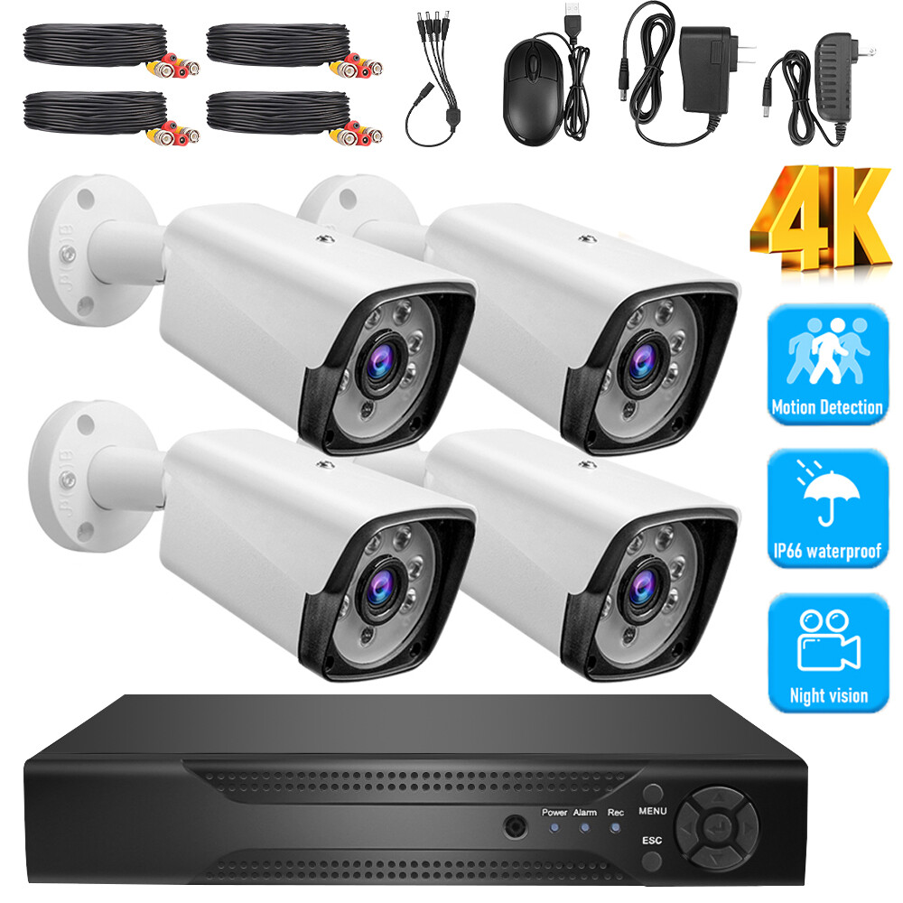 5MP Wired Security Camera System DVR 1080P Outdoor 8CH H.265+ CCTV Wifi DVR Kit
