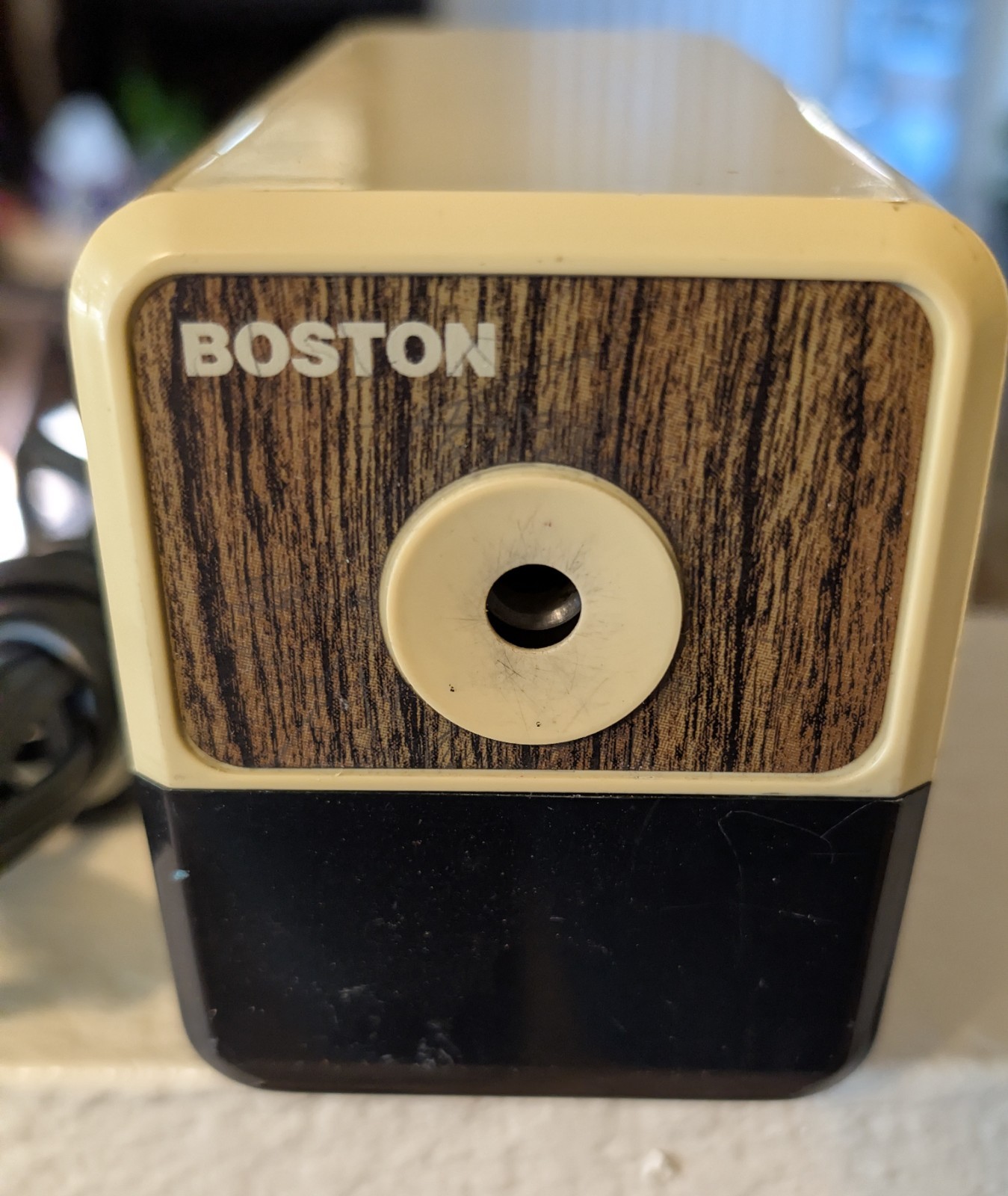 Vintage Boston Beige Electric Pencil Sharpener With Tray Sharpen Your #2 Pencils