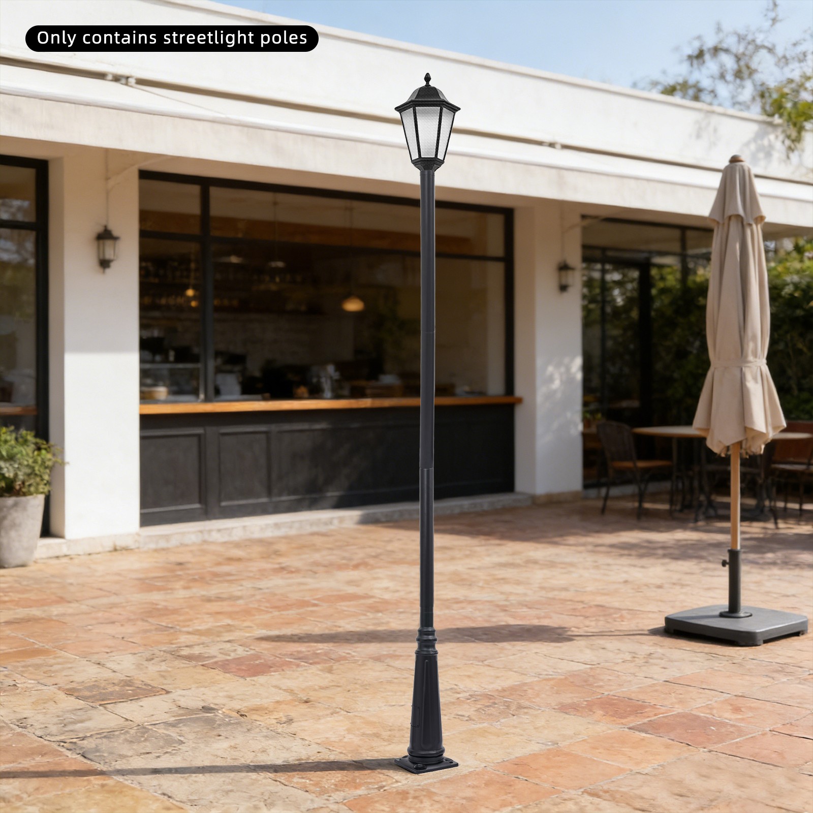 3.1m European Light Post,Split-Type Light Post,Floorstanding Outdoor Light Post