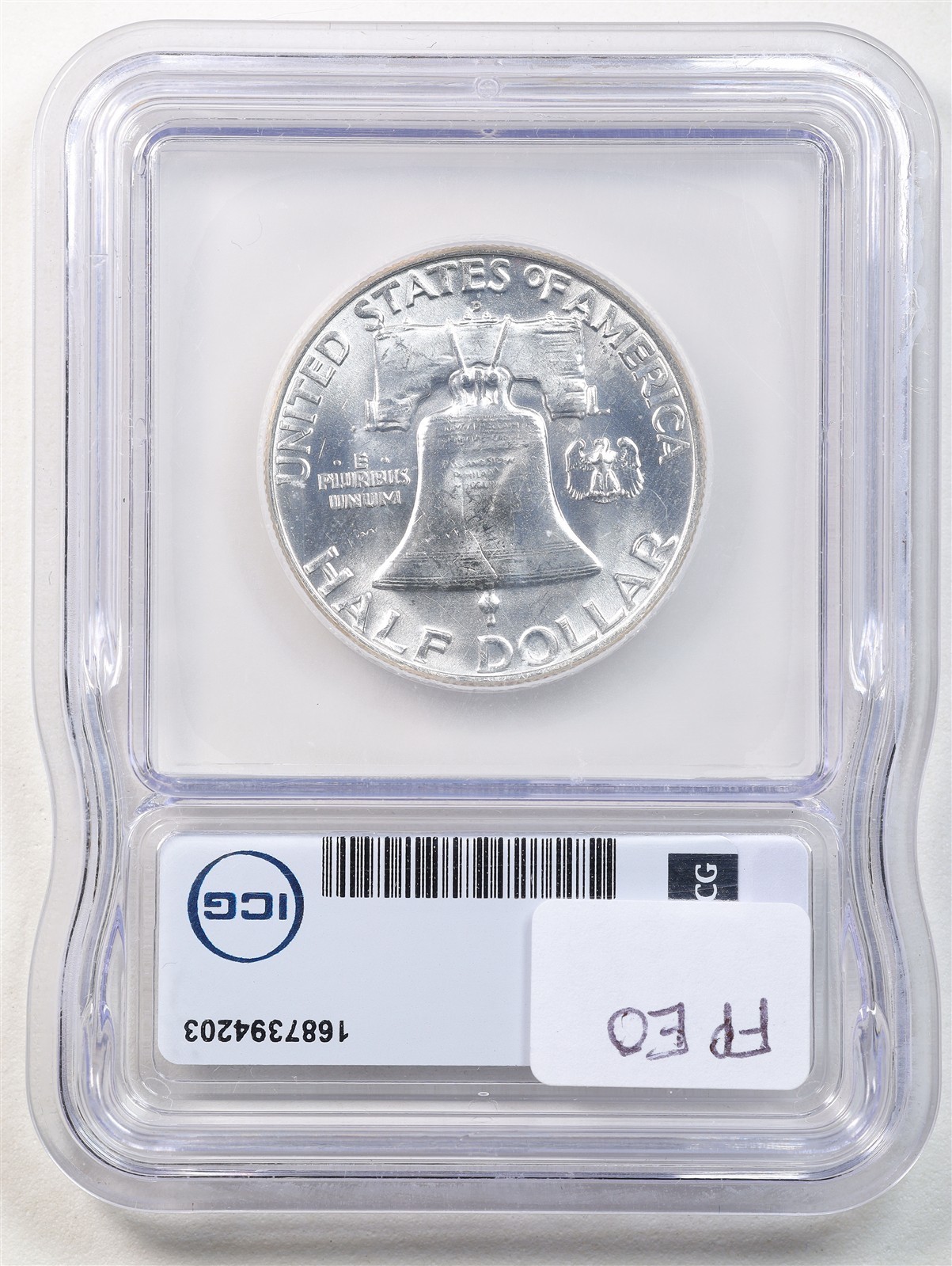 1957-D 50C Franklin Silver Half Dollar MS64FBL ICG 394203