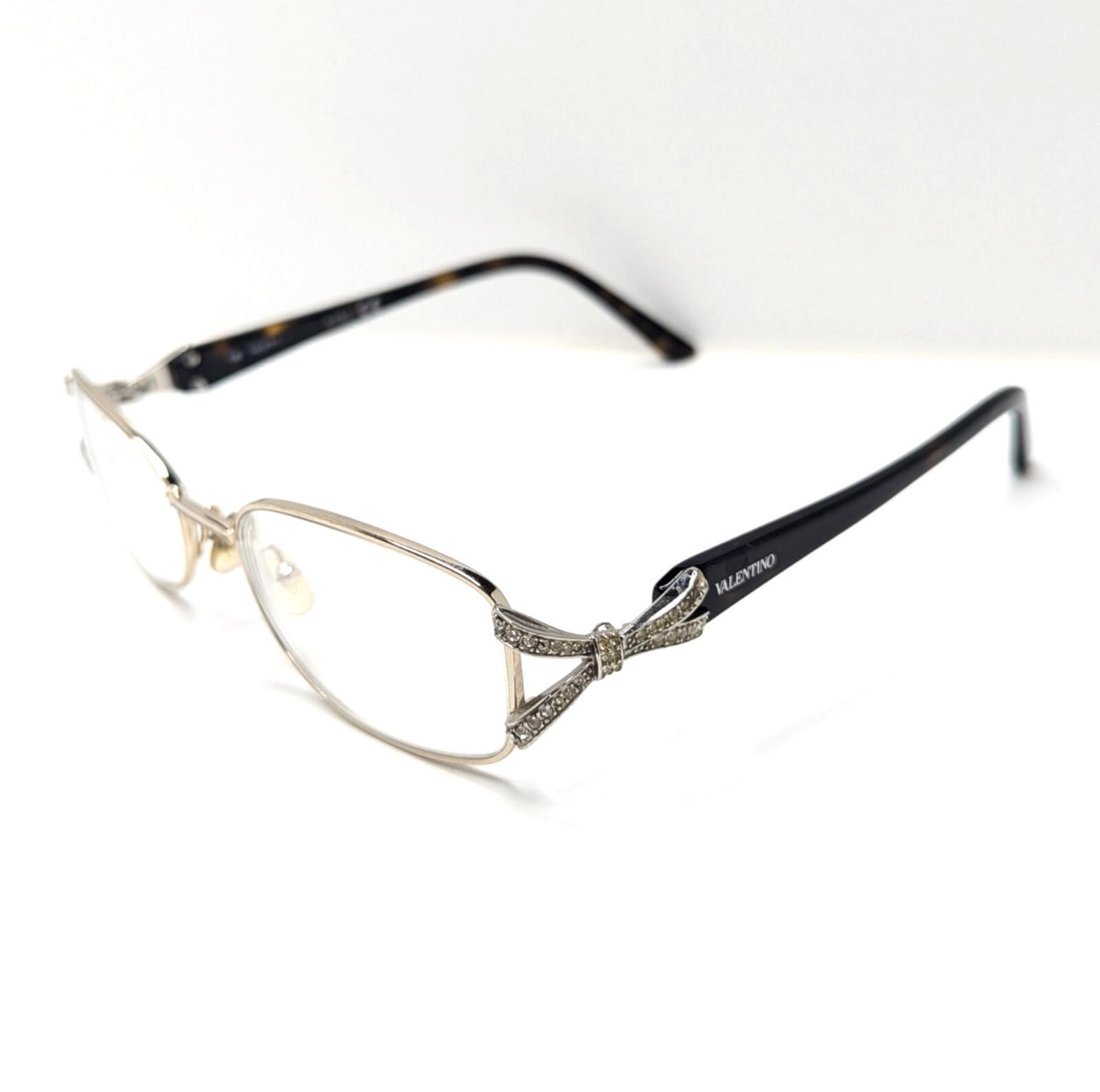 Valentino 5650/U 0APQ Black With Rhinestones Made In Italy Size: 54-18-130