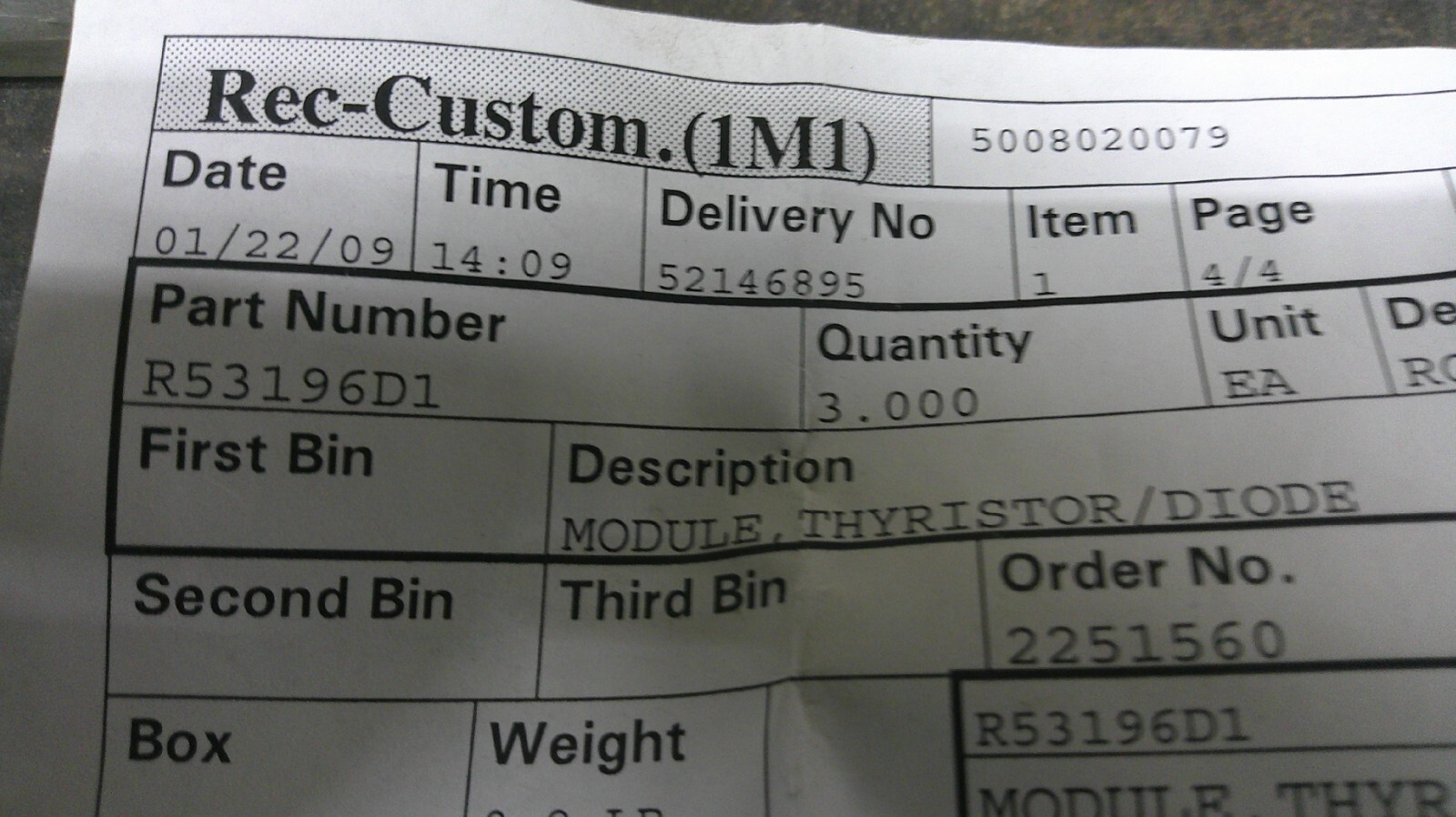 New P&H module, Thyristor/Diode R53196D1