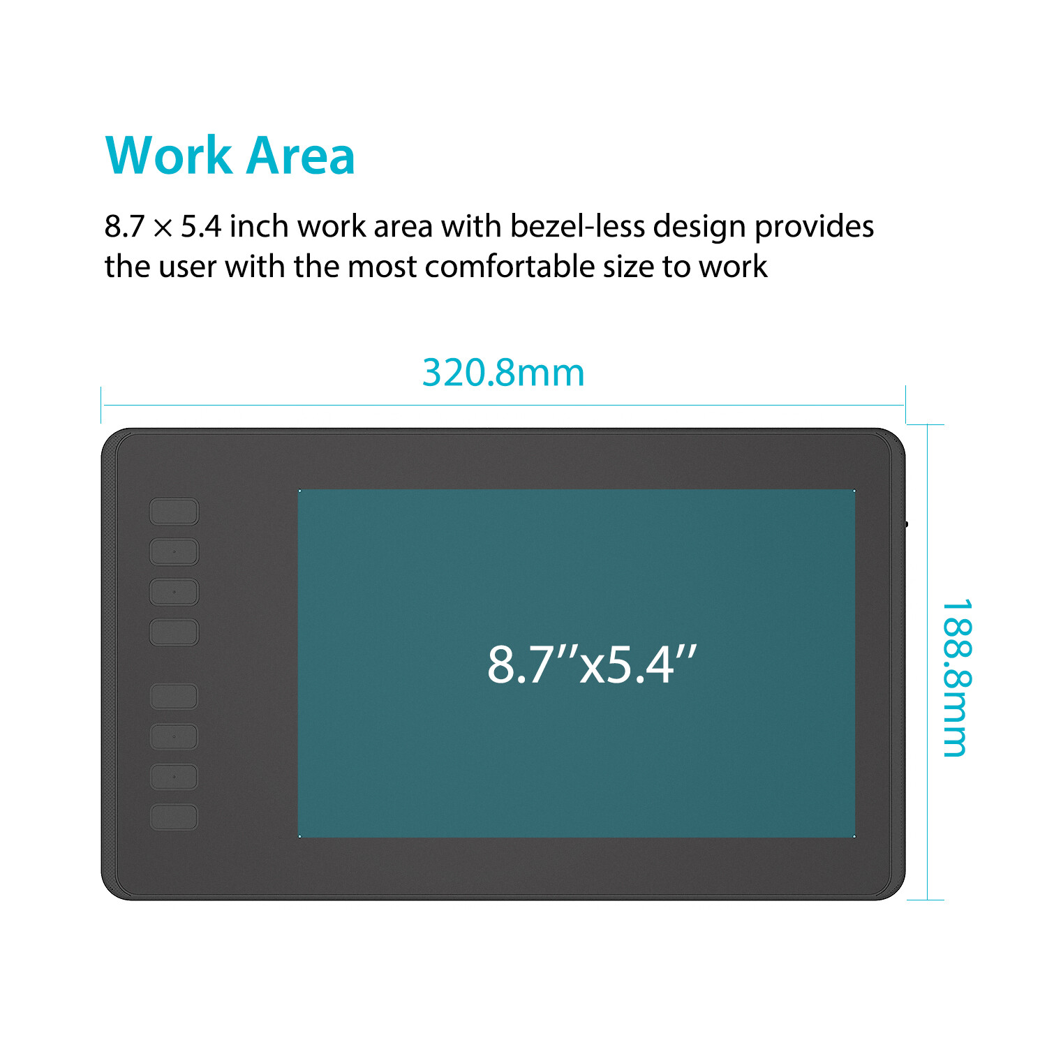Huion H950P Graphics Drawing Tablet OTG Support Tilt Certified Refurbished