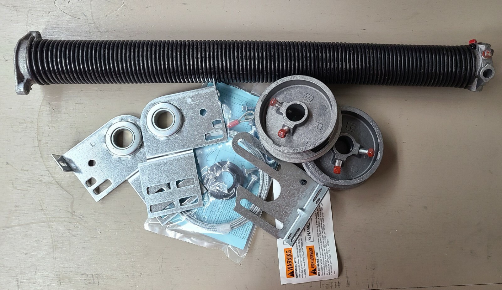 Garage Overhead Door Spring Conversion or Spring System Rebuild Kit