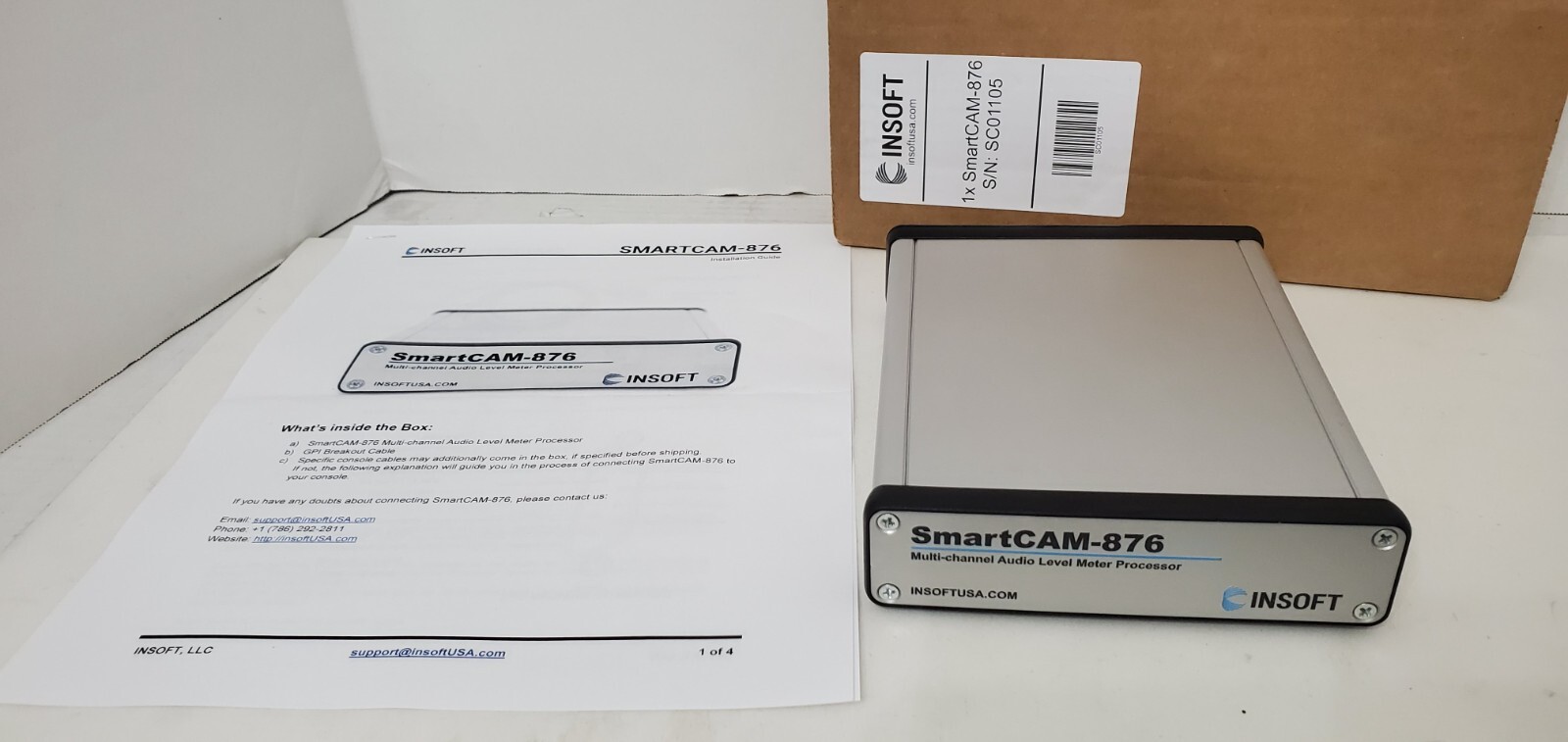 Insoft smartcam-876 multi-channel audio level meter New.