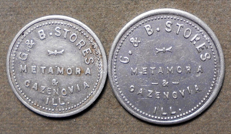 2 Metamora & Cazenovia, Ill., G. & B. Stores   Good For10c-25c In Merchandise.