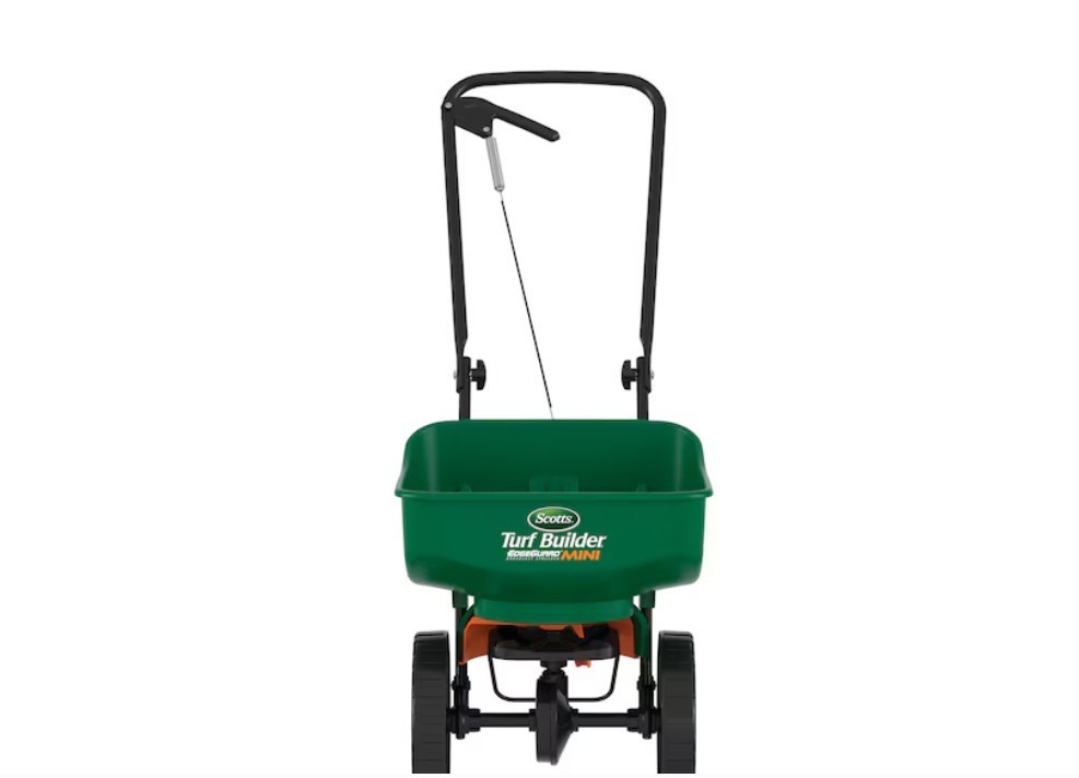 Scotts Turf Builder EdgeGuard Mini Broadcast Spreader 15-lb Capacity Compatible