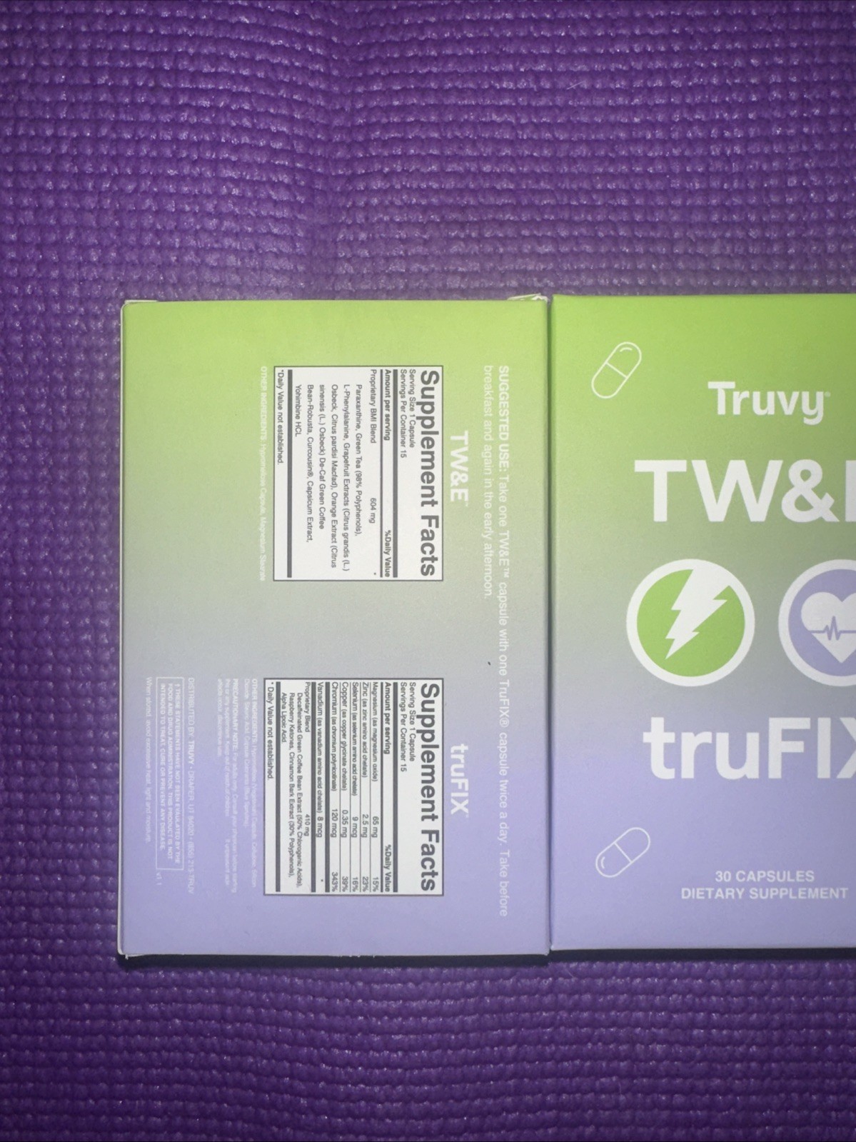 NEW Truvy TW&E + TruFIX 30 Capsule 2 PACK NEW