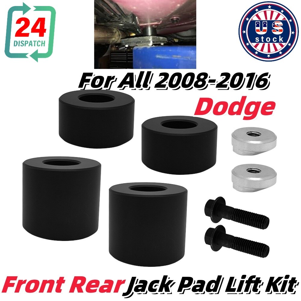 For 08-2016 Challenger Black Front& Rear Jack Pad Charger /Magnum /HellCat300