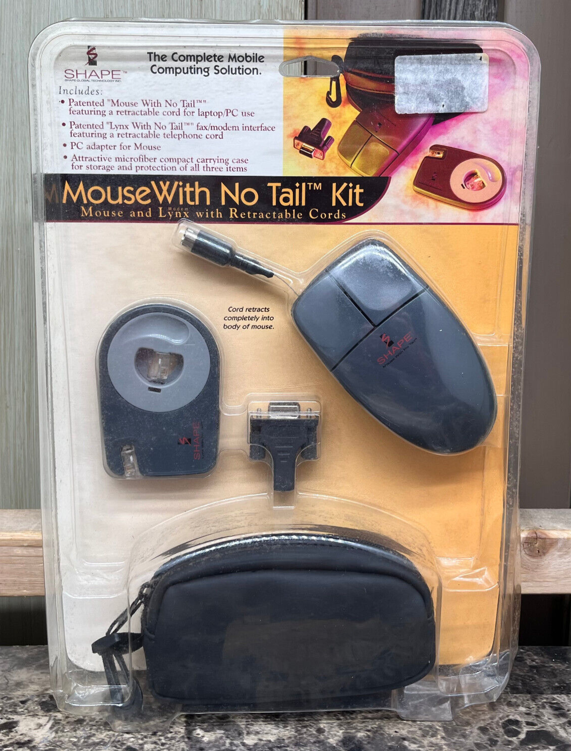 Mouse With No Tail & Lynx With No Tail Wireless Mouse & Wireless Modem Vtg Tech